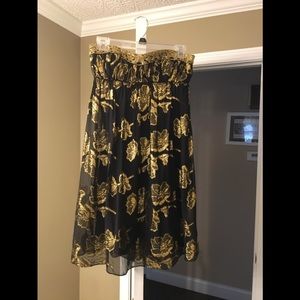 Cache gold flower dress
